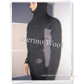 Men's Merino Wool Knit Jackets zip-230gsm ,interlock